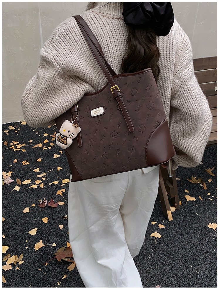 Women's PU Leather Belted Tote Bag detail 22