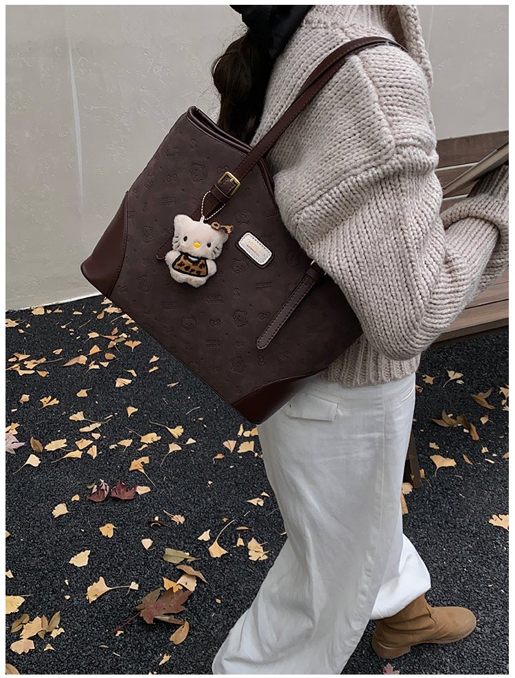 Women's PU Leather Belted Tote Bag detail 24