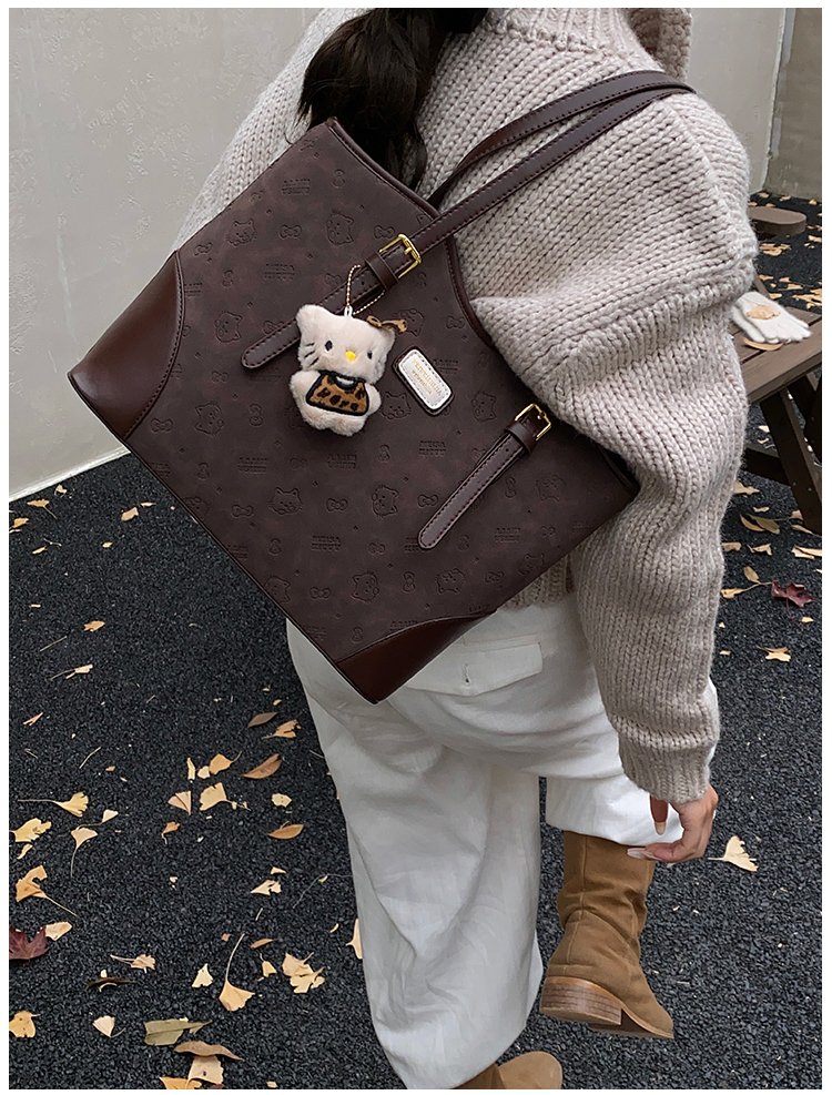 Women's PU Leather Belted Tote Bag detail 26