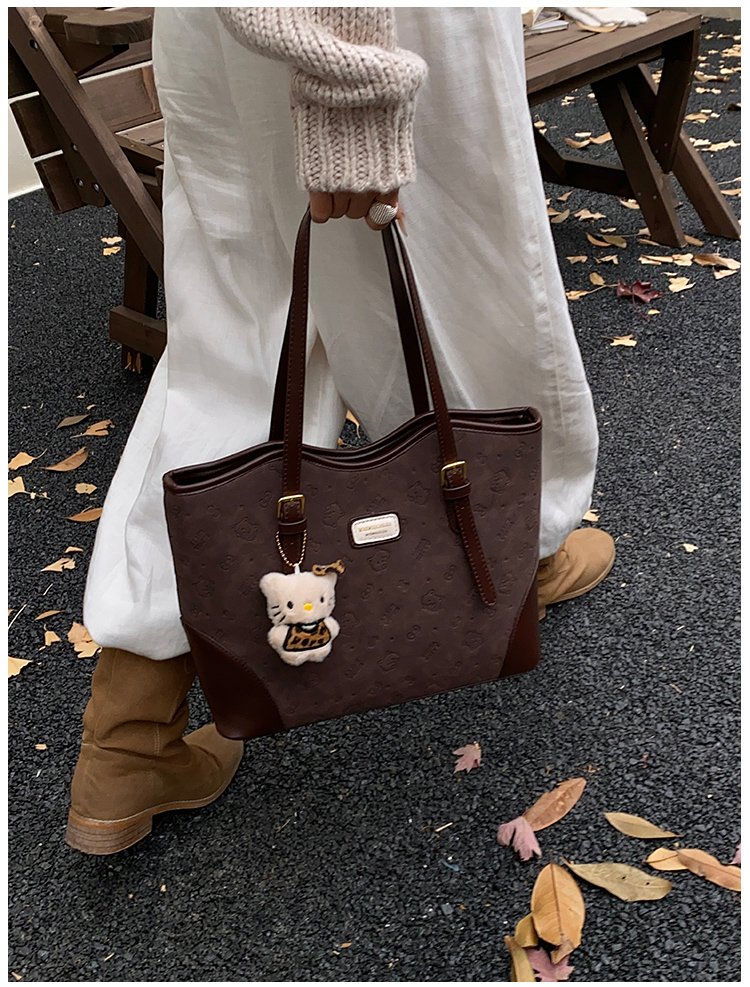 Women's PU Leather Belted Tote Bag detail 30