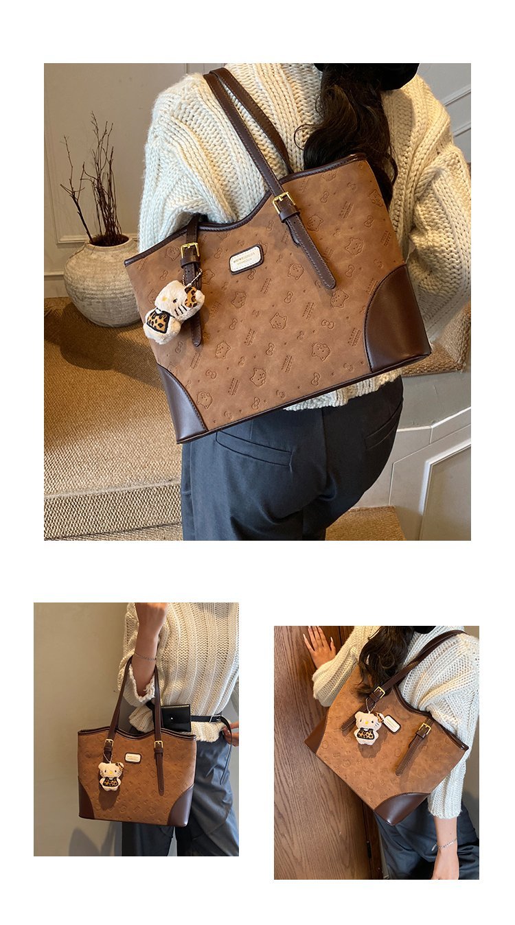 Women's PU Leather Belted Tote Bag detail 7