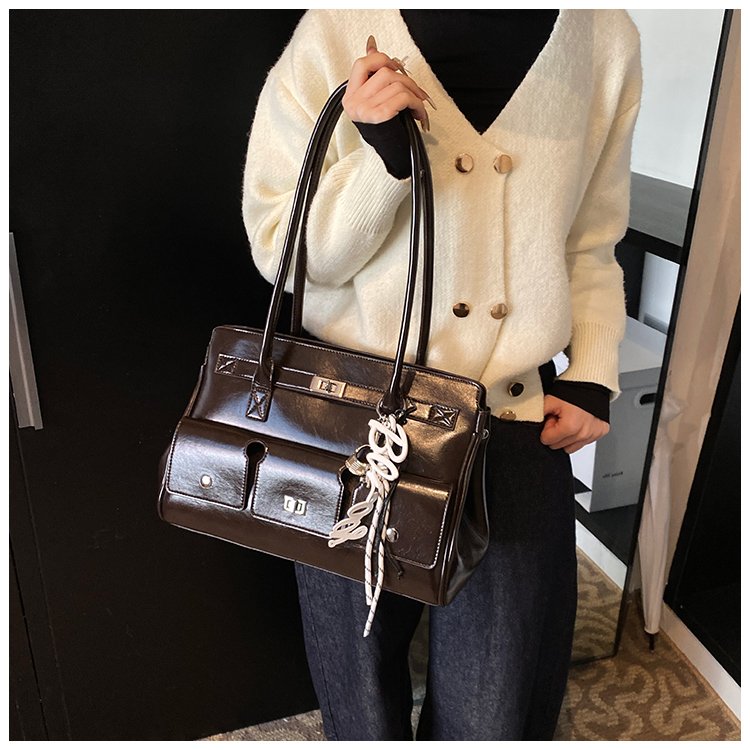 Women's PU Leather Belted Tote Bag detail 18