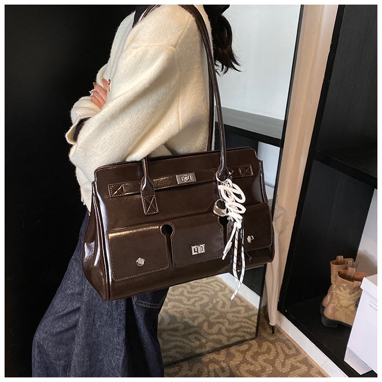 Women's PU Leather Belted Tote Bag detail 21