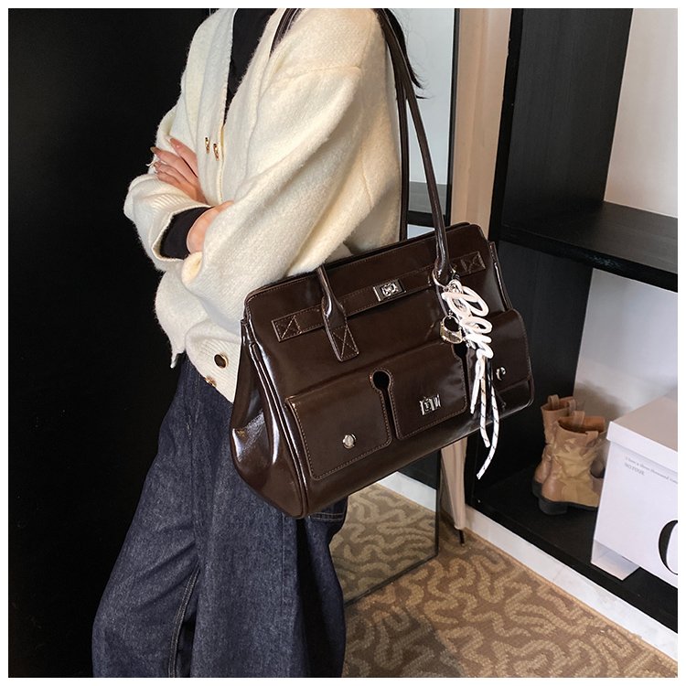 Women's PU Leather Belted Tote Bag detail 22