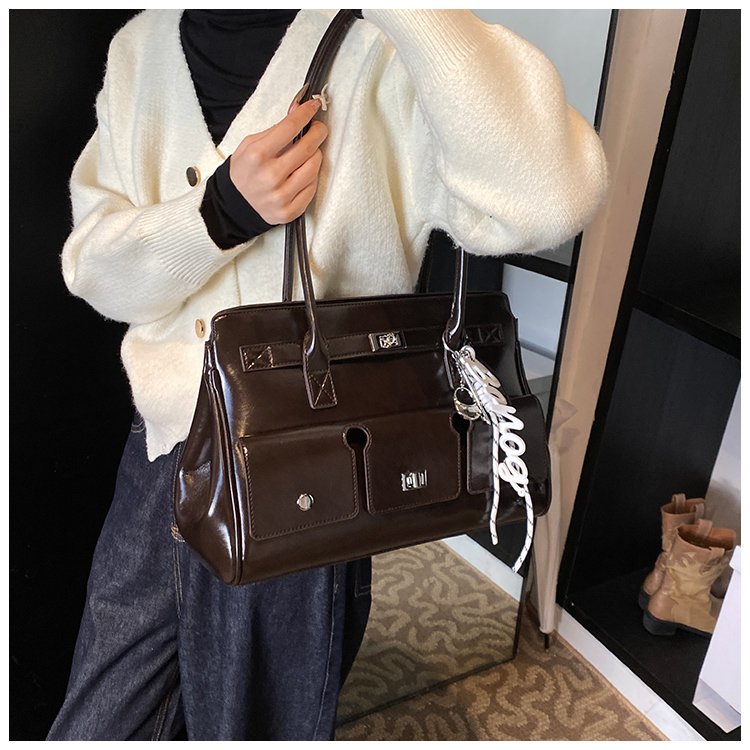 Women's PU Leather Belted Tote Bag detail 27