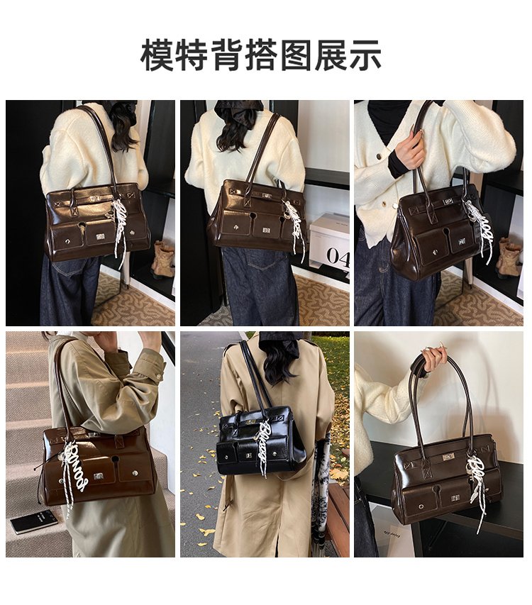 Women's PU Leather Belted Tote Bag detail 3
