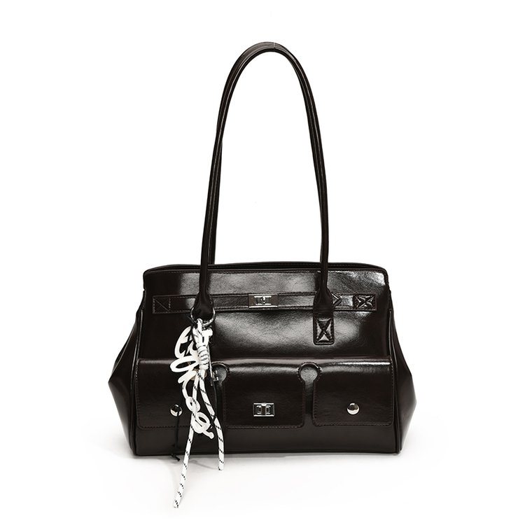 Women's PU Leather Belted Tote Bag view 7