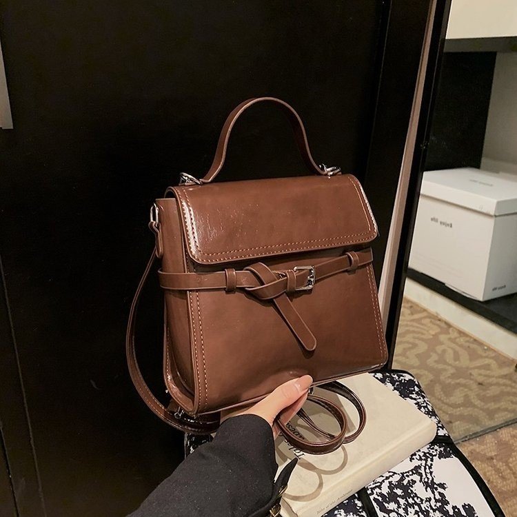 Women's PU Leather Bow Flap Backpack view 2