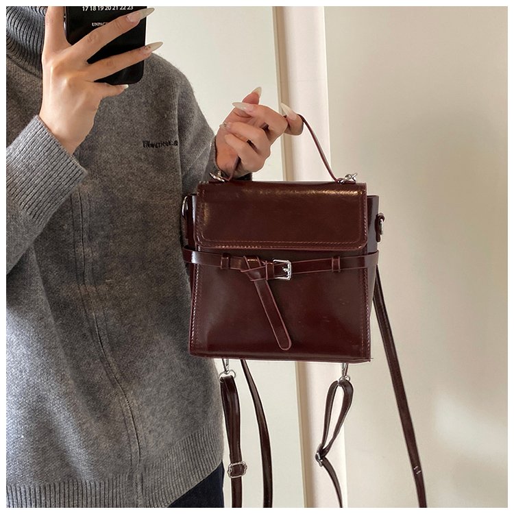 Women's PU Leather Bow Flap Backpack detail 16