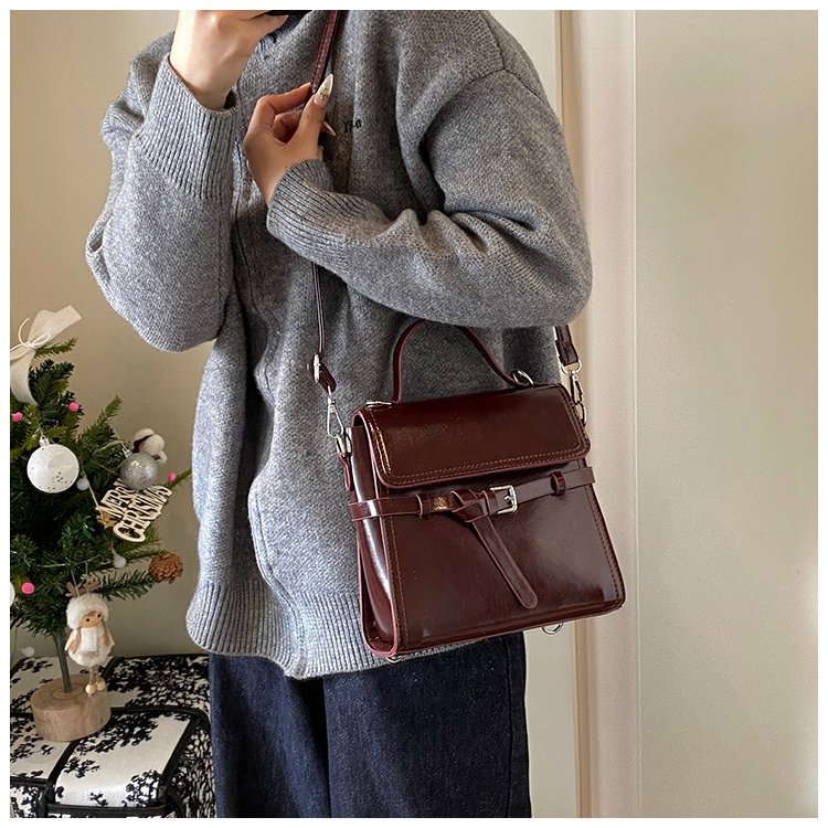 Women's PU Leather Bow Flap Backpack detail 22