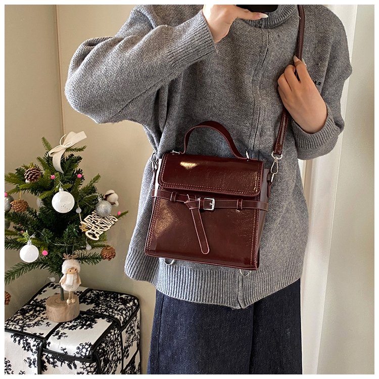 Women's PU Leather Bow Flap Backpack detail 27
