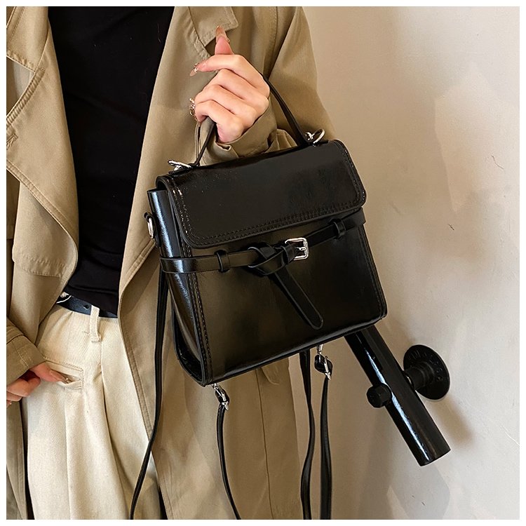 Women's PU Leather Bow Flap Backpack detail 28