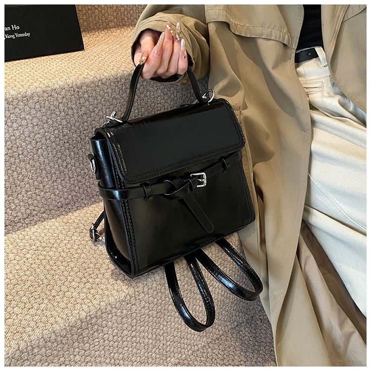 Women's PU Leather Bow Flap Backpack detail 36