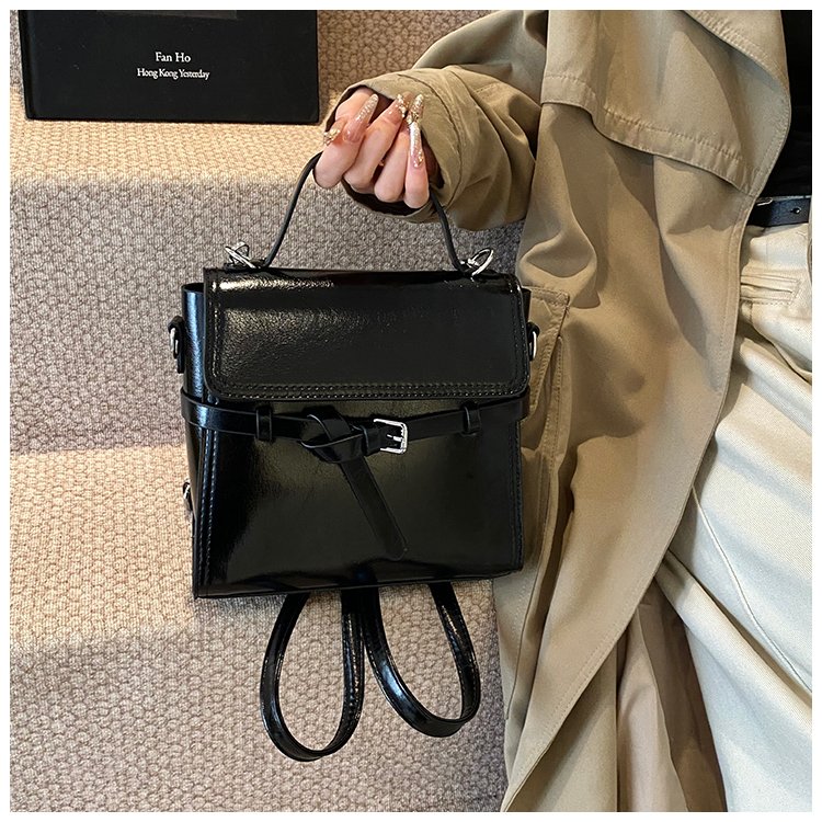 Women's PU Leather Bow Flap Backpack detail 37