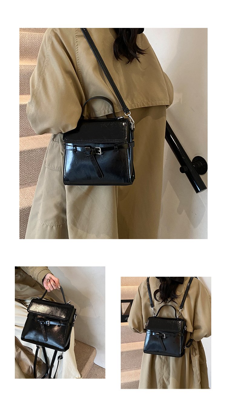 Women's PU Leather Bow Flap Backpack detail 3