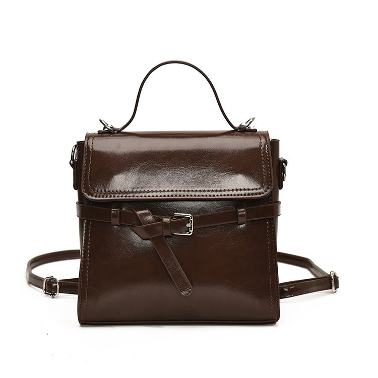 Women's PU Leather Bow Flap Backpack view 1