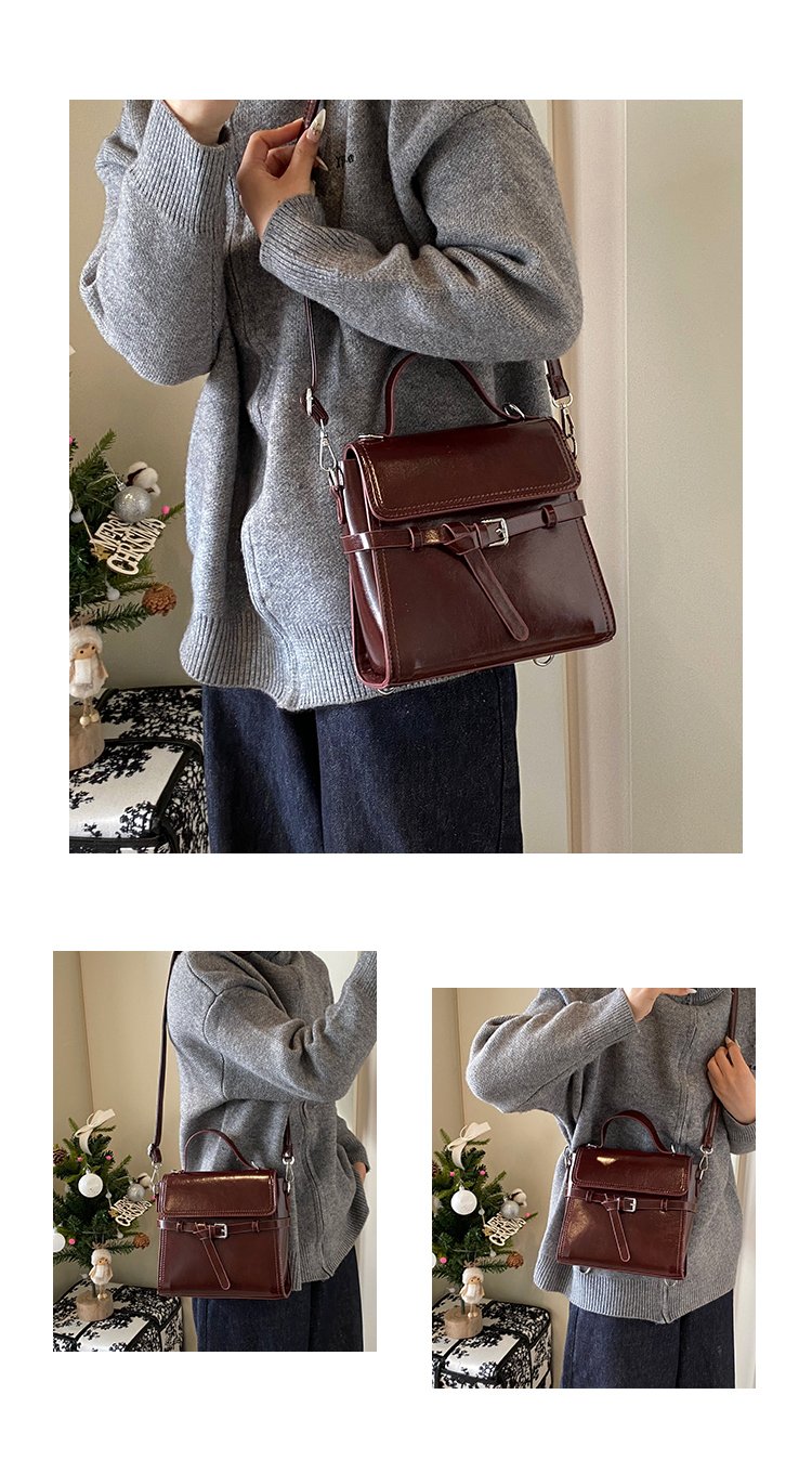 Women's PU Leather Bow Flap Backpack detail 5
