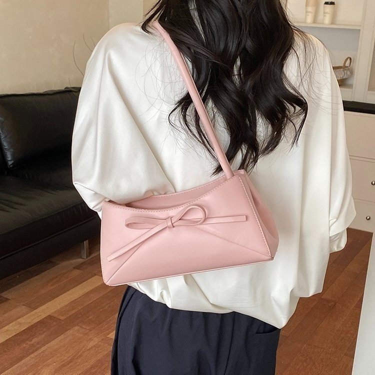 Women's PU Leather Bow Flap Shoulder Bag view 2