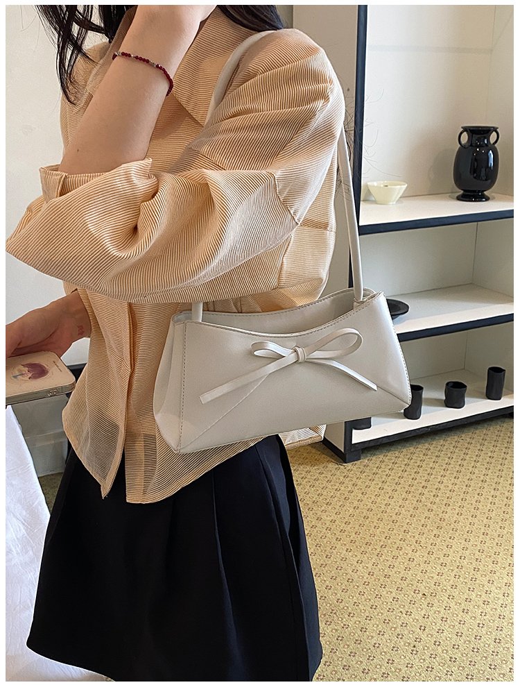 Women's PU Leather Bow Flap Shoulder Bag detail 13