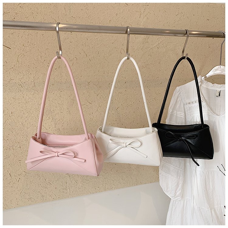 Women's PU Leather Bow Flap Shoulder Bag detail 1