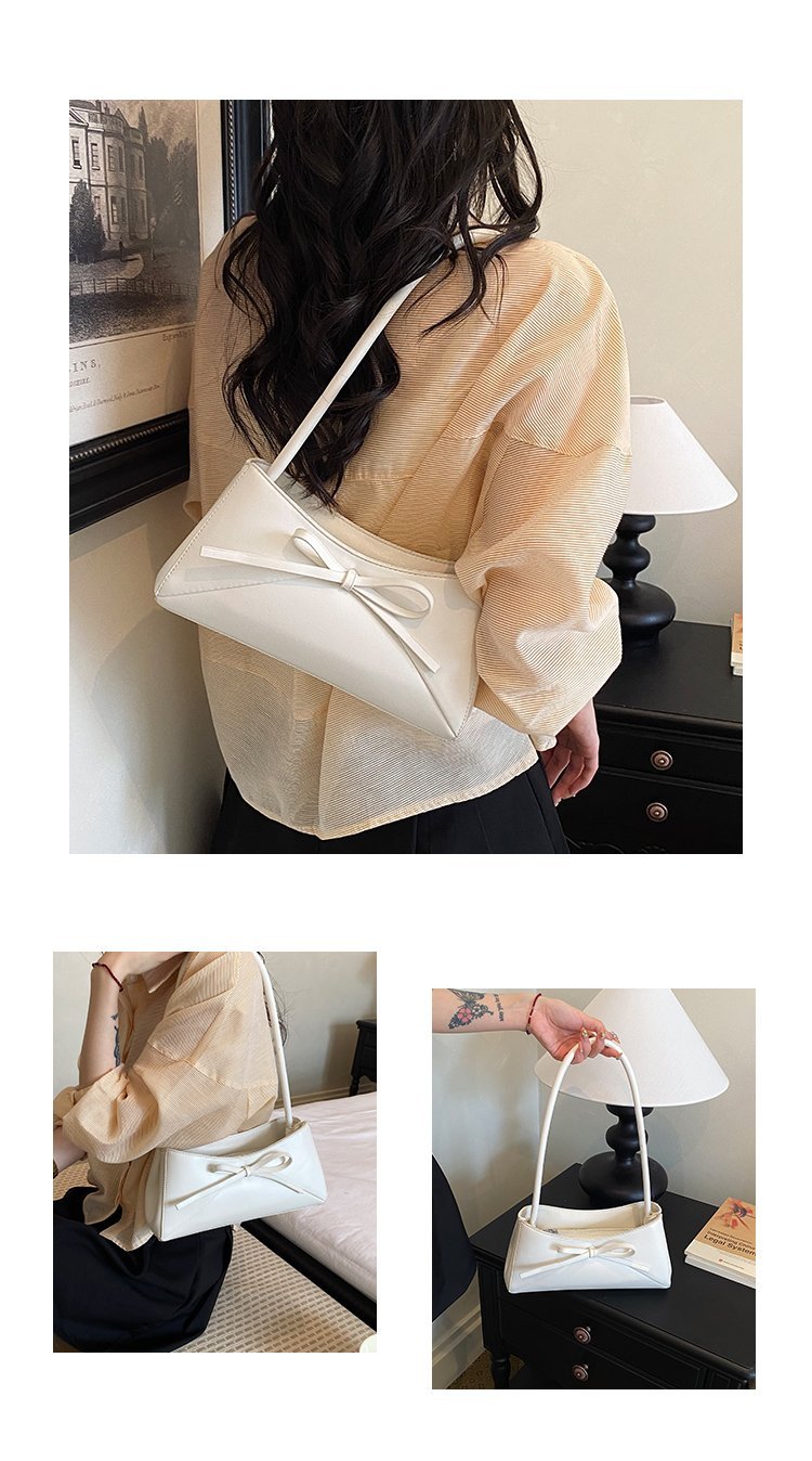 Women's PU Leather Bow Flap Shoulder Bag detail 3
