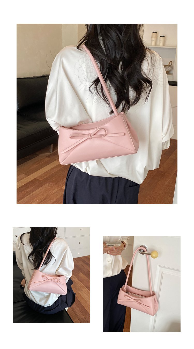 Women's PU Leather Bow Flap Shoulder Bag detail 5