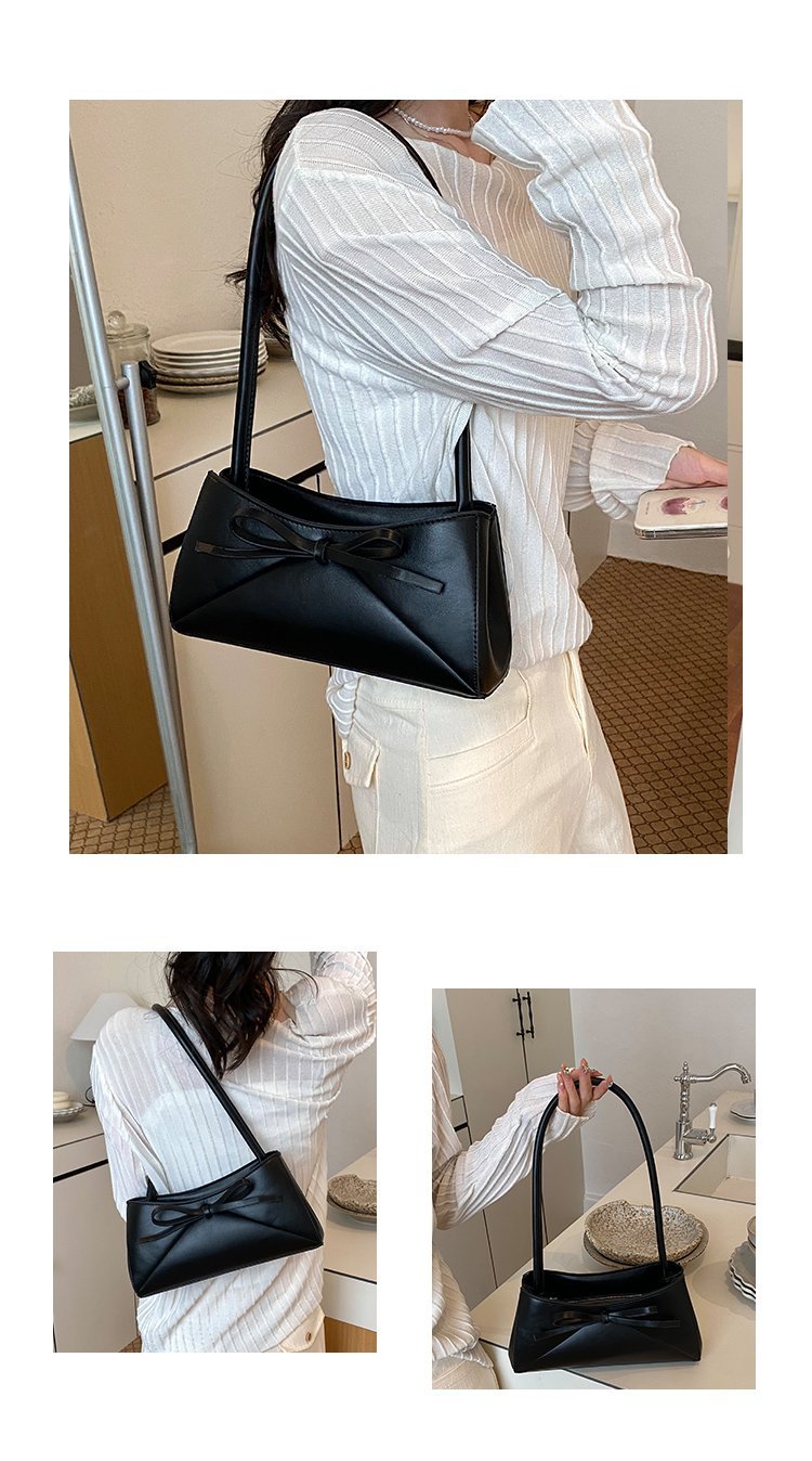 Women's PU Leather Bow Flap Shoulder Bag detail 6