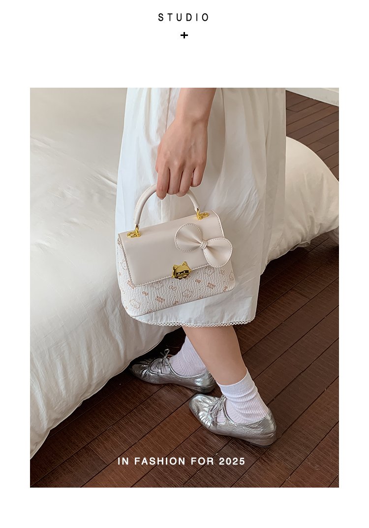 Women's PU Leather Bow Flap Top Handle Crossbody Bag detail 18