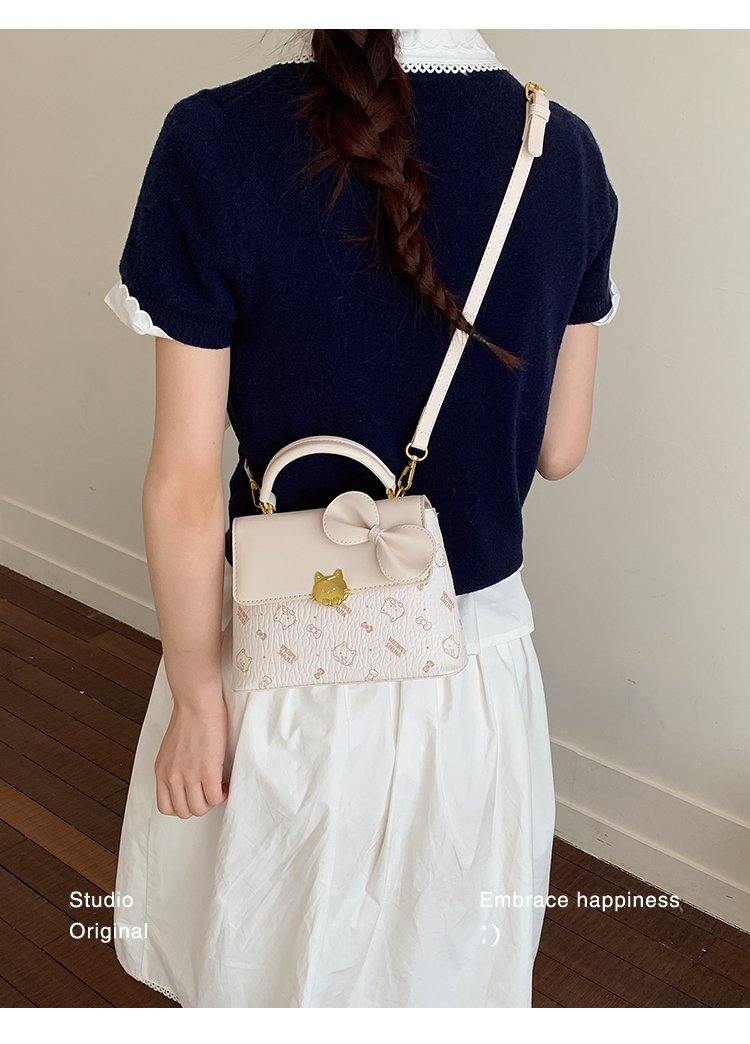 Women's PU Leather Bow Flap Top Handle Crossbody Bag detail 21
