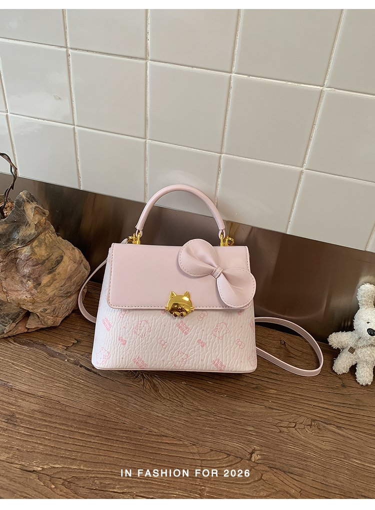 Women's PU Leather Bow Flap Top Handle Crossbody Bag detail 40