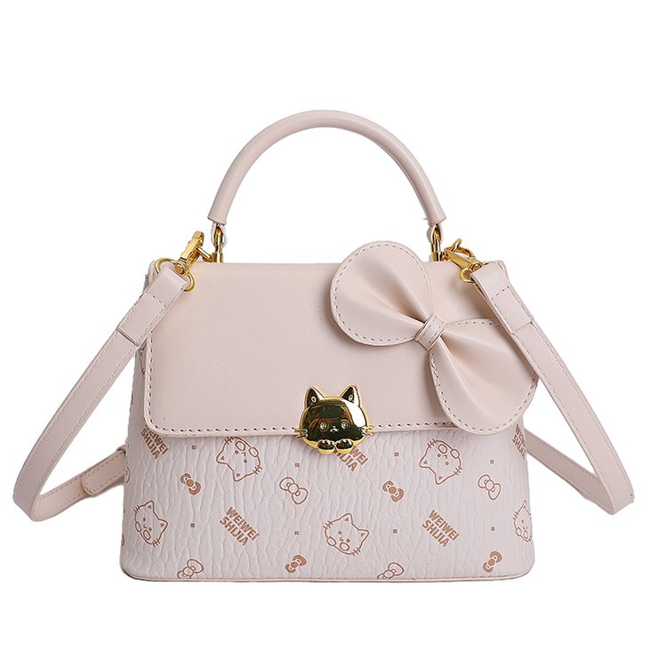 Women's PU Leather Bow Flap Top Handle Crossbody Bag view 3