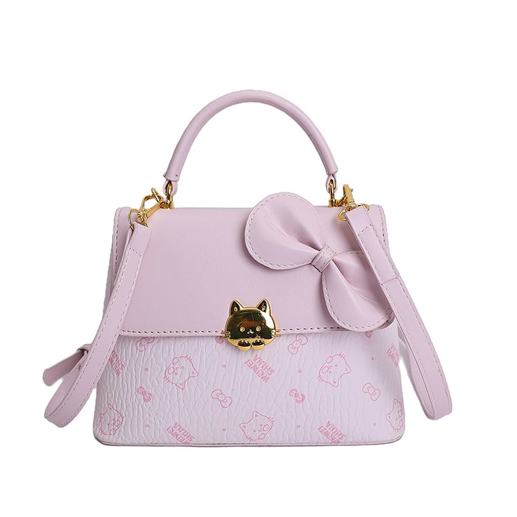 Women's PU Leather Bow Flap Top Handle Crossbody Bag view 1