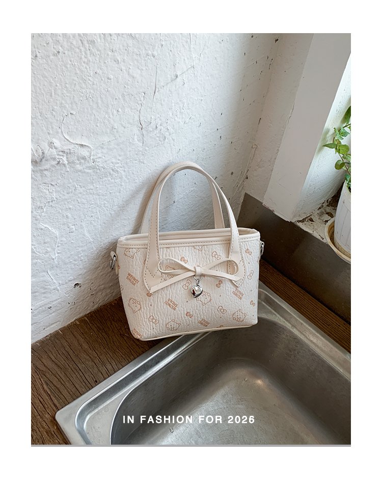 Women's PU Leather Bow Textured Top Handle Crossbody Bag detail 37