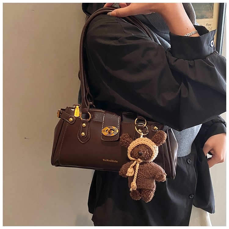 Women's PU Leather Buckle Barrel Bag detail 29