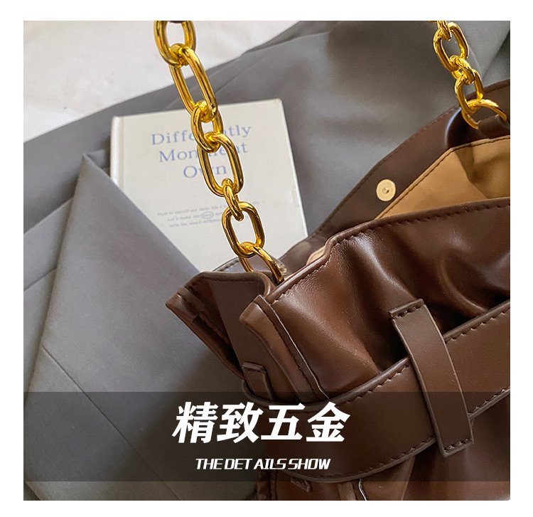 Women's PU Leather Buckle Shoulder Bag detail 9