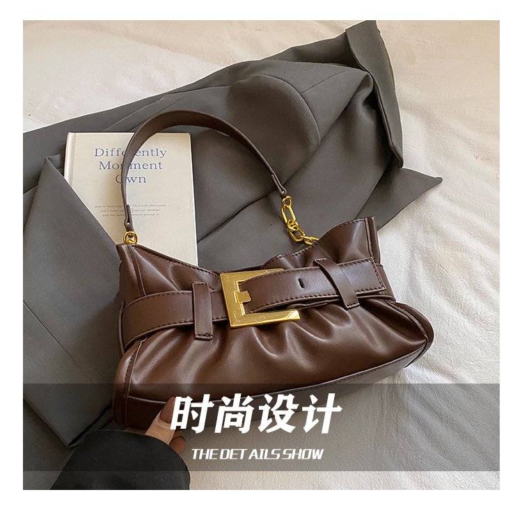 Women's PU Leather Buckle Shoulder Bag detail 11