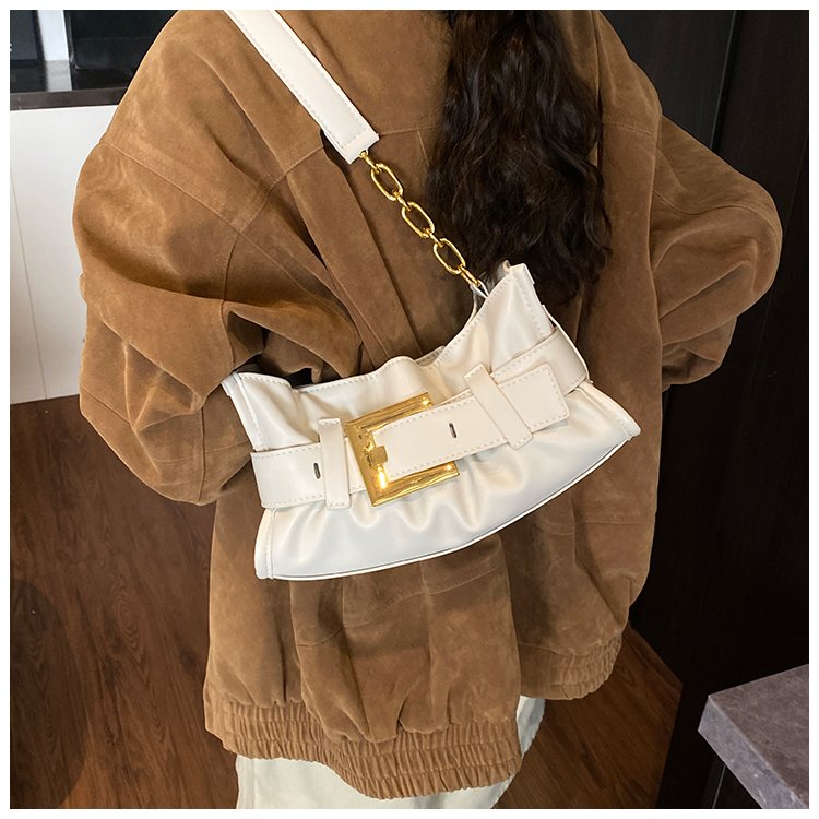 Women's PU Leather Buckle Shoulder Bag detail 13