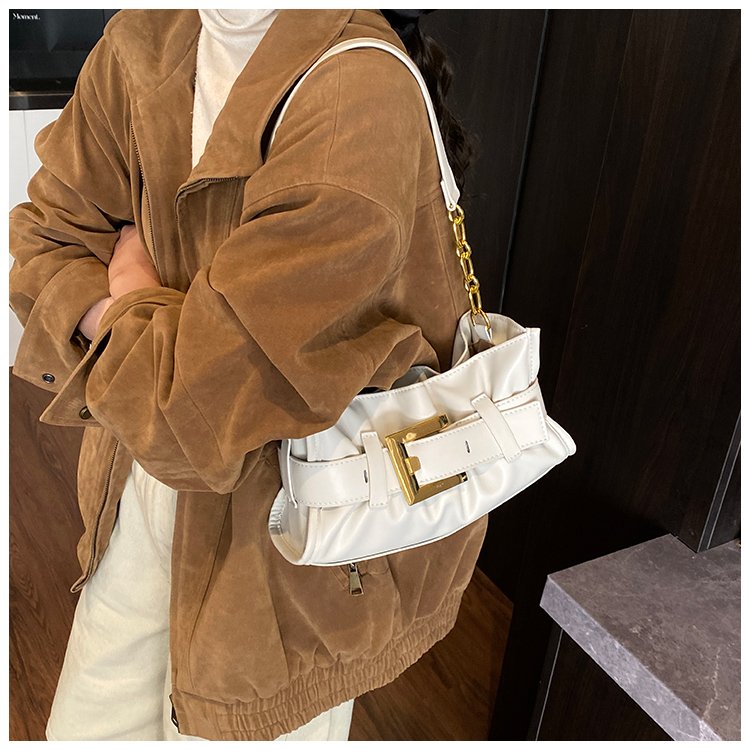 Women's PU Leather Buckle Shoulder Bag detail 14
