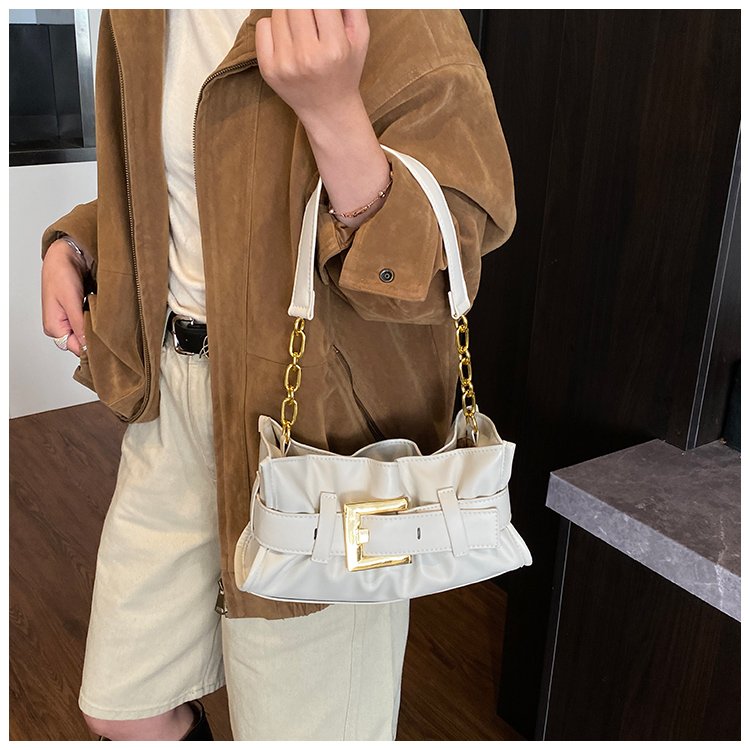 Women's PU Leather Buckle Shoulder Bag detail 15