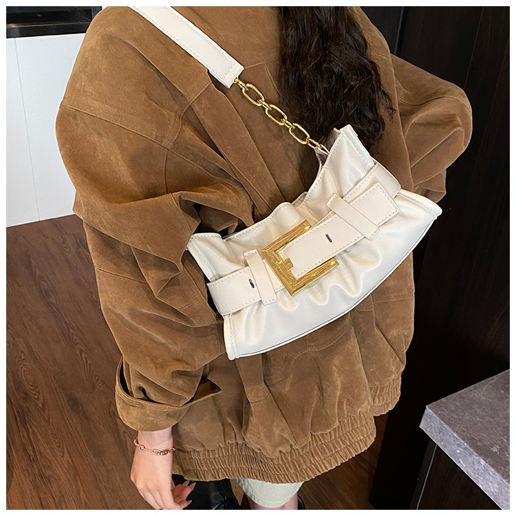 Women's PU Leather Buckle Shoulder Bag detail 17