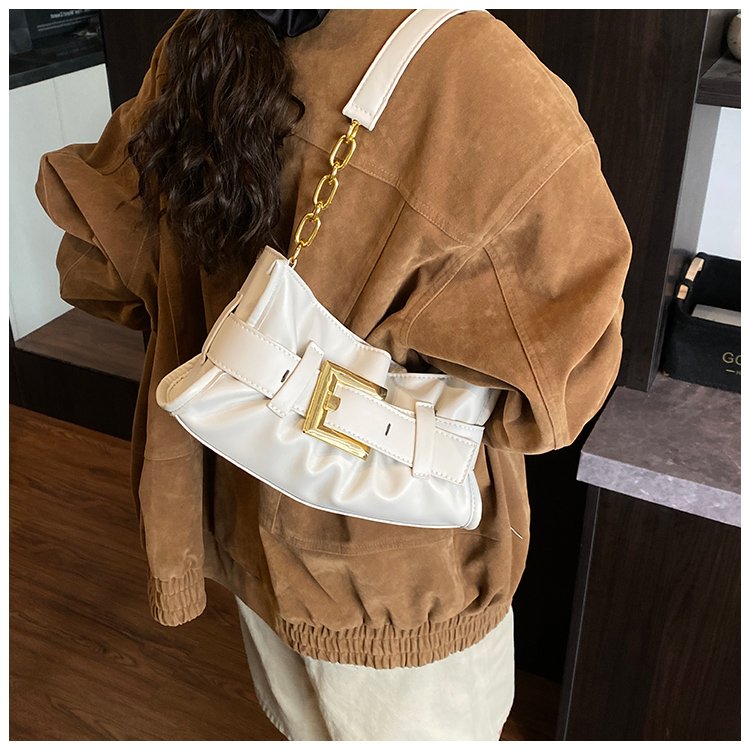 Women's PU Leather Buckle Shoulder Bag detail 19
