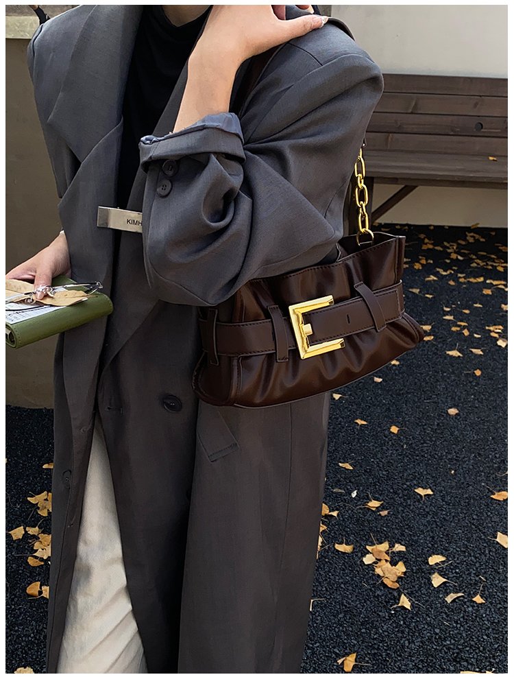 Women's PU Leather Buckle Shoulder Bag detail 23