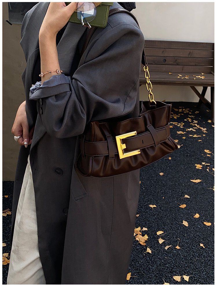 Women's PU Leather Buckle Shoulder Bag detail 24