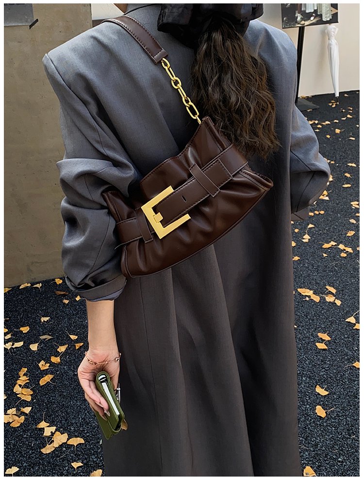 Women's PU Leather Buckle Shoulder Bag detail 26