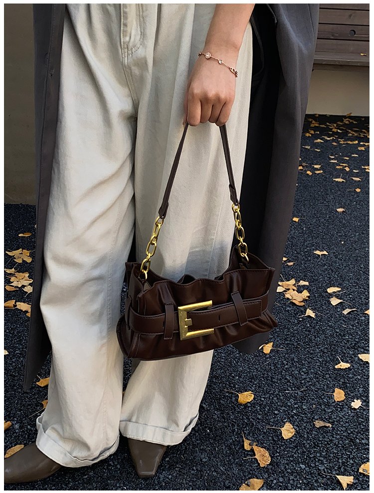 Women's PU Leather Buckle Shoulder Bag detail 28
