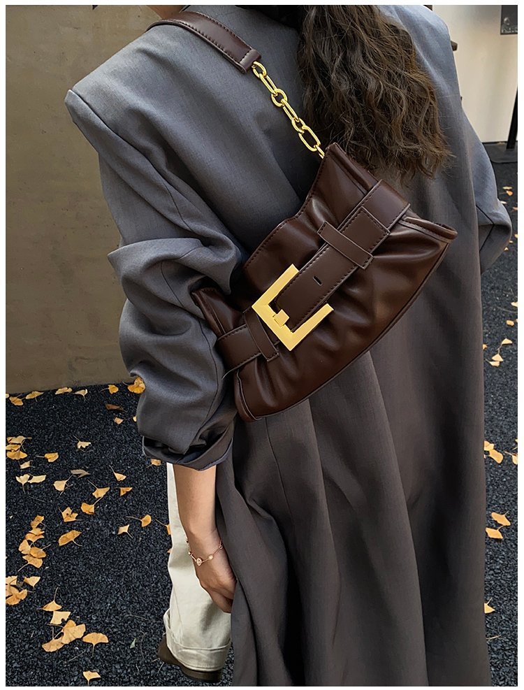 Women's PU Leather Buckle Shoulder Bag detail 29