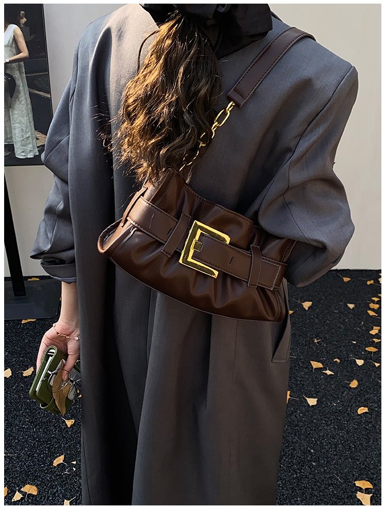 Women's PU Leather Buckle Shoulder Bag detail 31