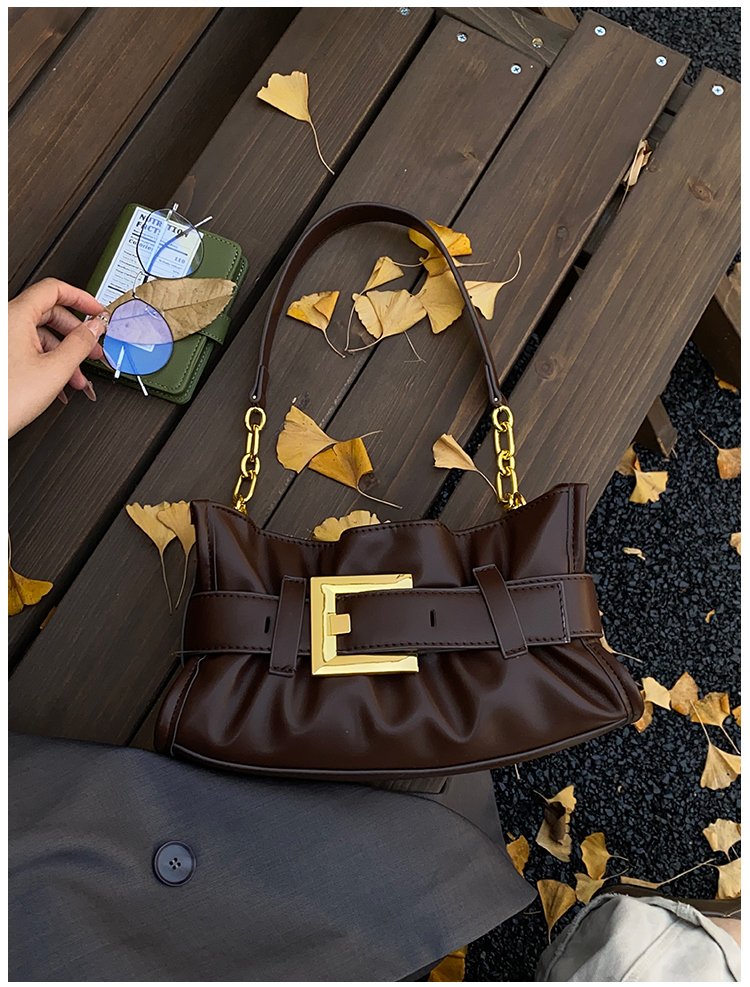 Women's PU Leather Buckle Shoulder Bag detail 37