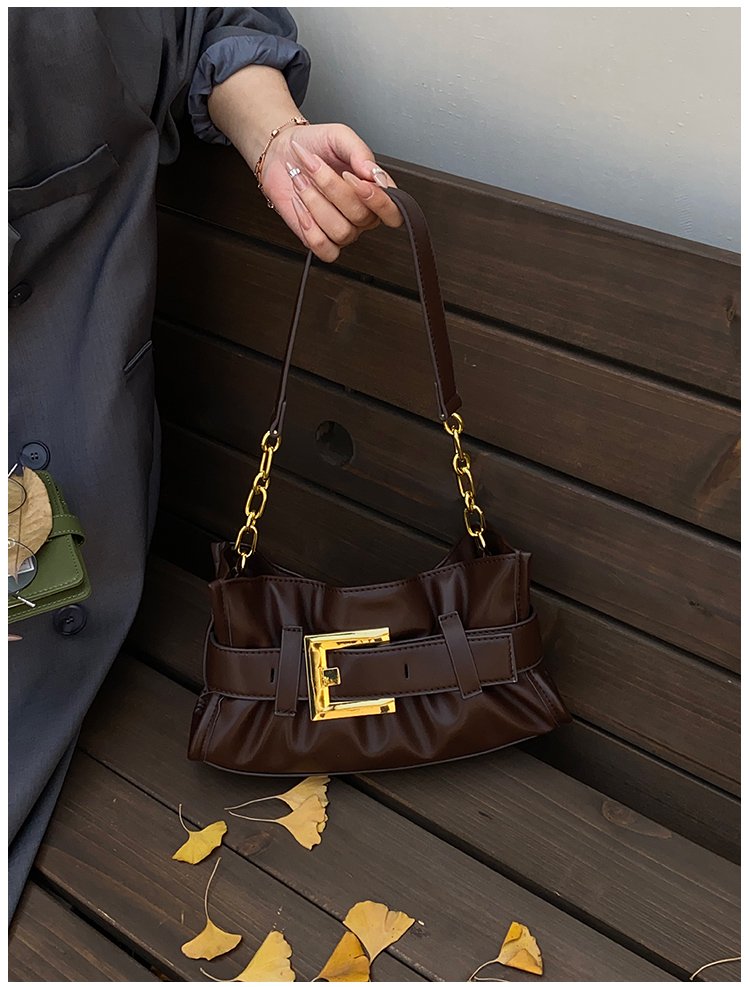Women's PU Leather Buckle Shoulder Bag detail 39