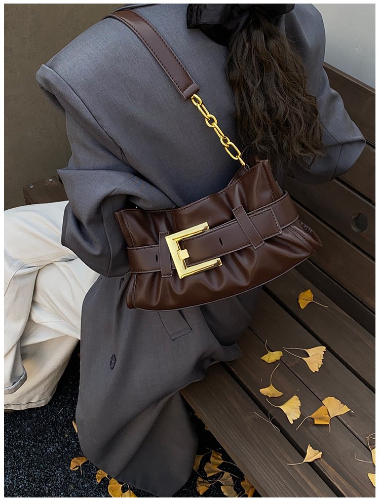 Women's PU Leather Buckle Shoulder Bag detail 40